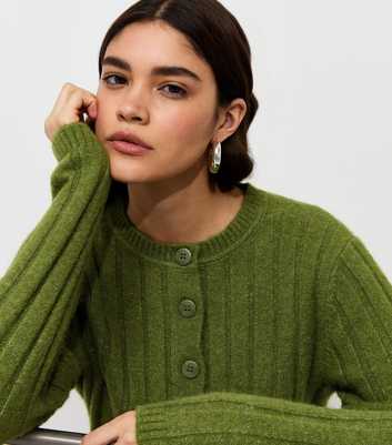 Bright Green Wide Rib Meet The Jean Cardigan