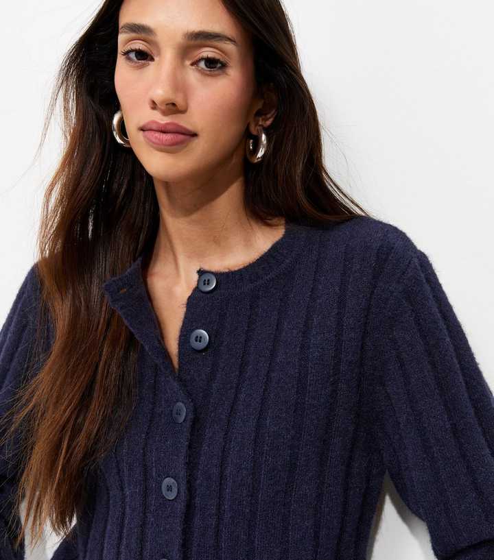 Navy Wide Rib Meet The Jean Cardigan