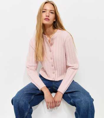 Light Pink Wide Rib Meet The Jean Cardigan