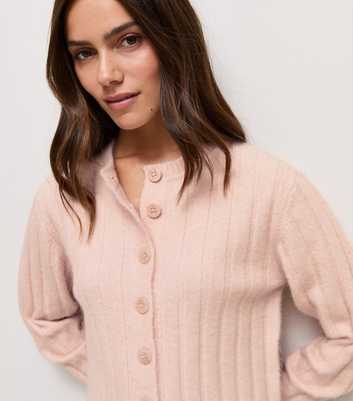 Petite Light Pink Wide Rib Meet The Jean Cardigan