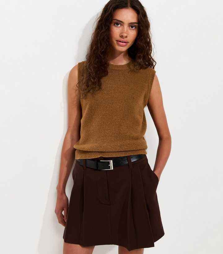 Tan Midweight Knit Meet The Jean Tabard Vest