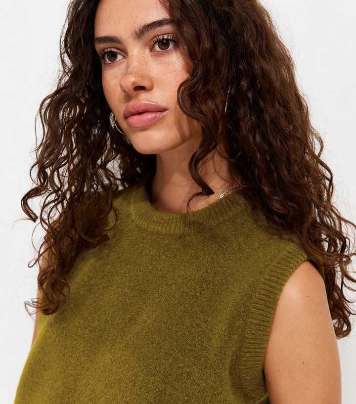 Light Khaki Midweight Knit Meet The Jean Tabard Vest