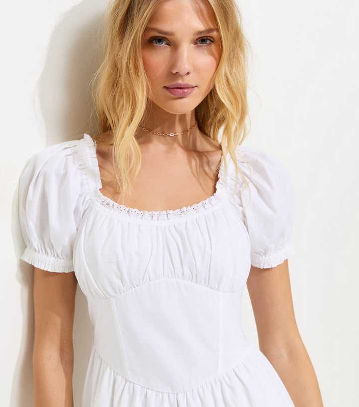 knee length dresses for ladies Amore floral milk maid dress – Isle Rae main image 0