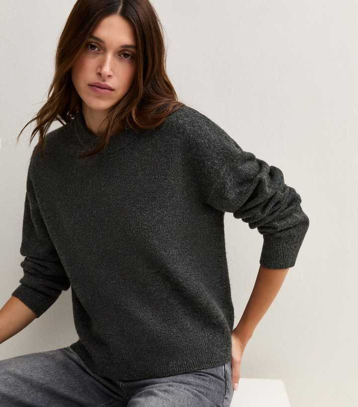 Dark Grey Midweight Crew Neck Jumper