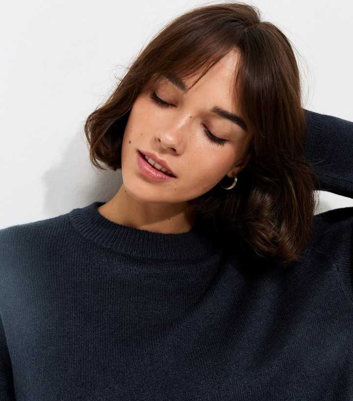 Navy Midweight Crew Neck Jumper