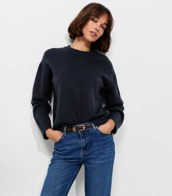 Navy Midweight Crew Neck Jumper