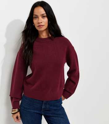 Dark Burgundy Midweight Crew Neck Jumper