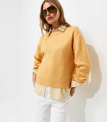 Yellow Midweight Crew Neck Jumper
