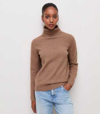 Mink Knit Roll Neck Jumper