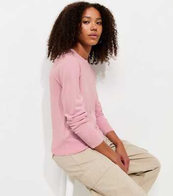 Light Pink Knitted Round Neck Jumper