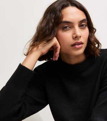 Tall Black Crew Neck Knitted Jumper