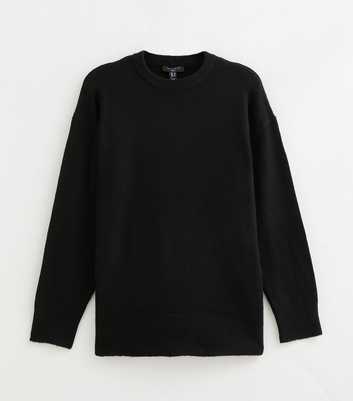 Tall Black Crew Neck Knitted Jumper