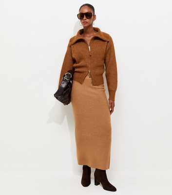 Stone Knitted Midi Skirt