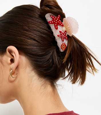 Pink Diamanté Starfish Hair Claw Clip