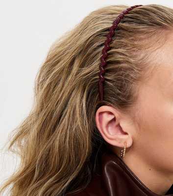 Dark Burgundy Squiggly Comb Headband