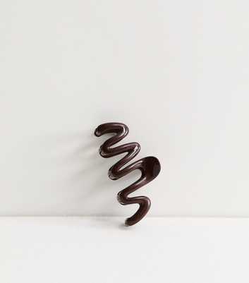 Dark Brown Squiggle Hair Claw Clip
