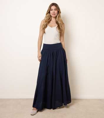 Blue Vanilla Navy Jersey Maxi Skirt