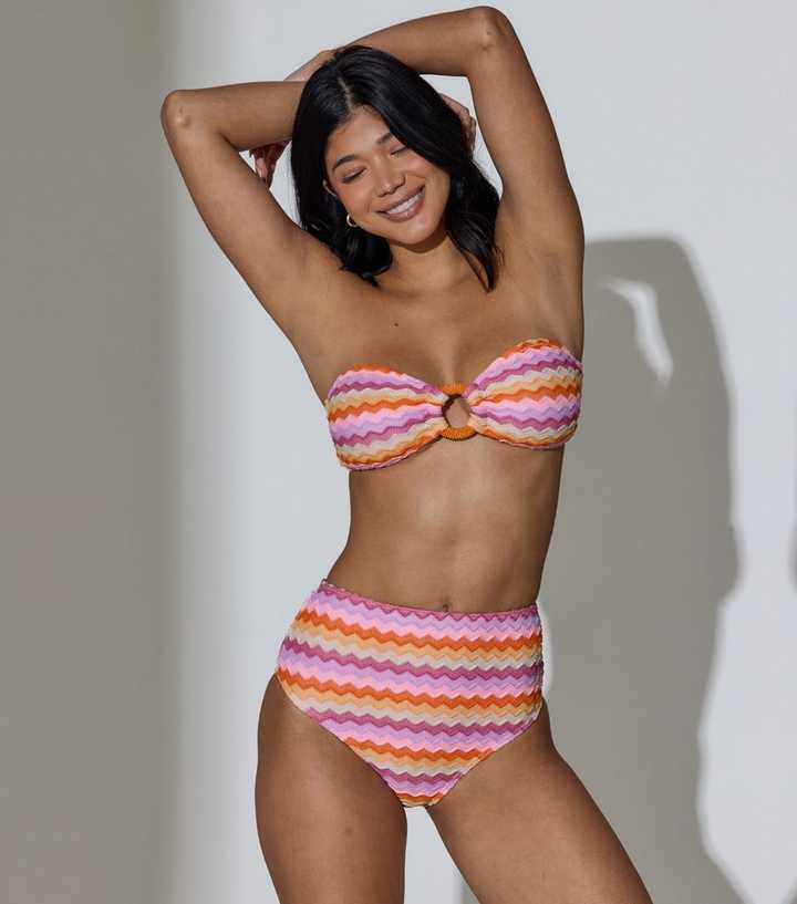 South Beach Pink Crochet Control High Waisted Briefs