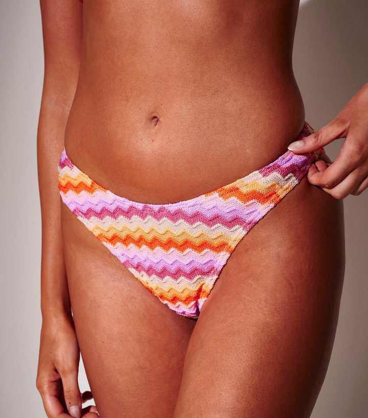 South Beach Multicolour Crochet Knit Bead Bikini Briefs