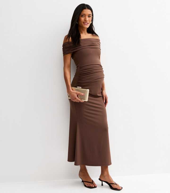 red wine bridesmaid dresses long Cold Sleeves Pleated Mermaid Long Wine Red Bridesmaid Dress – FancyVestido main image 0