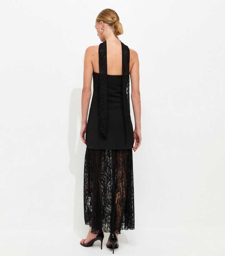chinese dress ladies Lace Bandeau Mini Dress With Drape Detail – Stylewise Direct main image 1