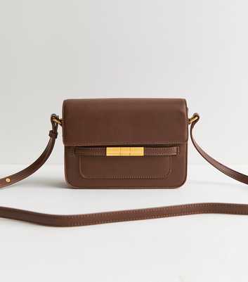 Dark Brown Belted Crossbody Bag