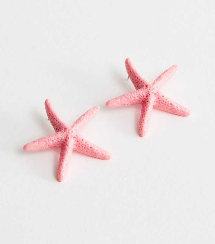 Light Pink Extra Large Starfish Stud Earrings