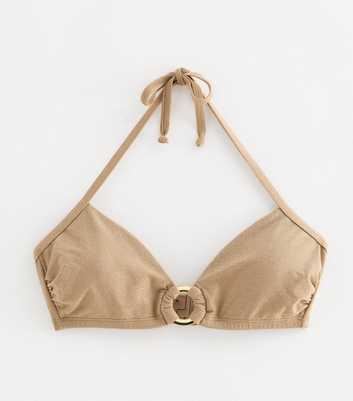 Gold Shimmer O-Ring Bikini Top