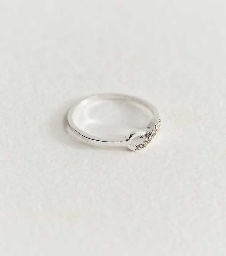 Silver Tone Single Infinity Ring