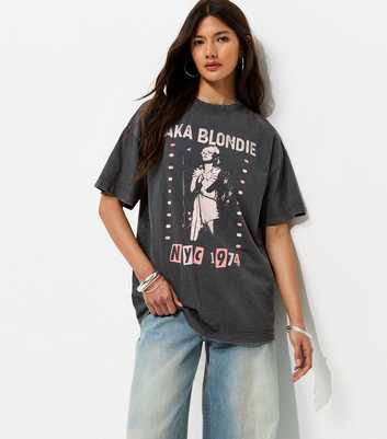 Dark Grey Cotton Blondie Oversized T-Shirt