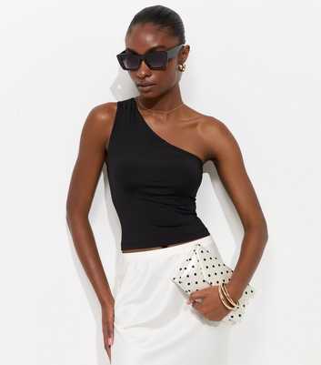 Black One Shoulder Top