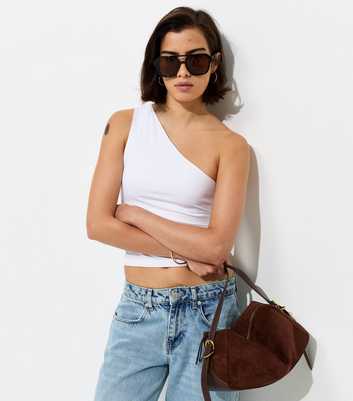 White One Shoulder Top
