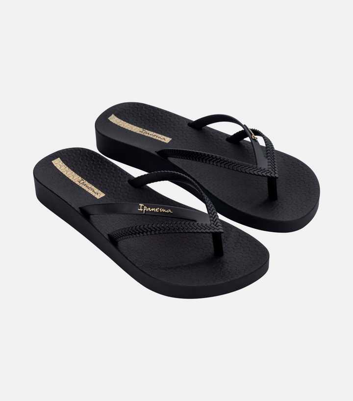 Ipanema Black Double Strap Flip Flops
