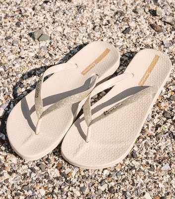 Ipanema Stone Glittery Strap Flip Flops