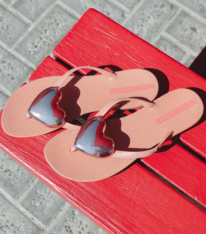 Ipanema Light Pink Maxi Fashion Heart Flip Flops