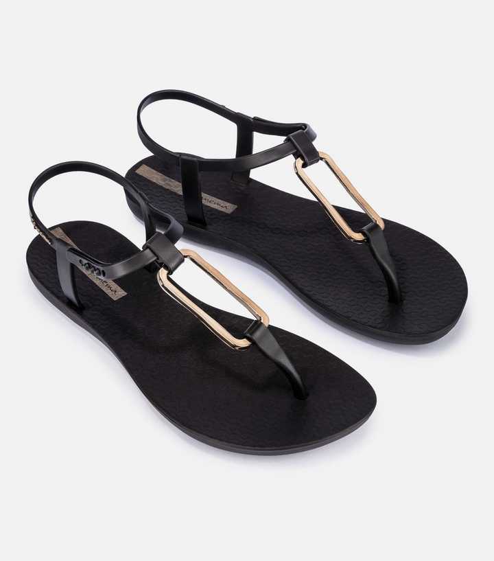 Ipanema Black Class Modern Flat Sandals