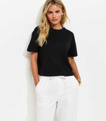 Petite Black Boxy Fit T-Shirt