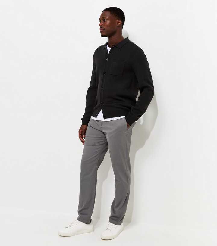 Light Grey Cotton Rich Slim Fit Chino Trousers