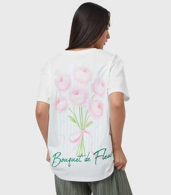Skinnydip White Bouquet De Fleurs Embroidered T-Shirt