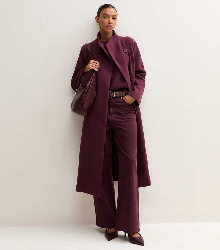 Light Burgundy Funnel Neck Tie Waist Coat