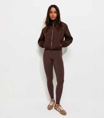 Premium Dark Brown Athletic Leggings