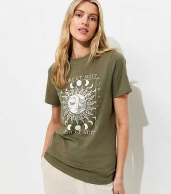 Tall Green Cotton Mystic Print Relaxed T-Shirt