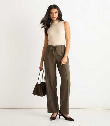 Gini London Dark Grey Elasticated Tailored Trousers