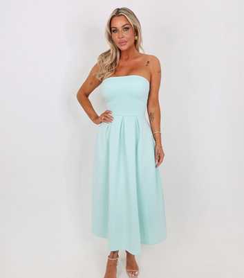 AX Paris Mint Green Bandeau A-Line Skirt Midi Dress