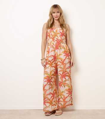 Blue Vanilla Multicoloured Tropical Print Jumpsuit