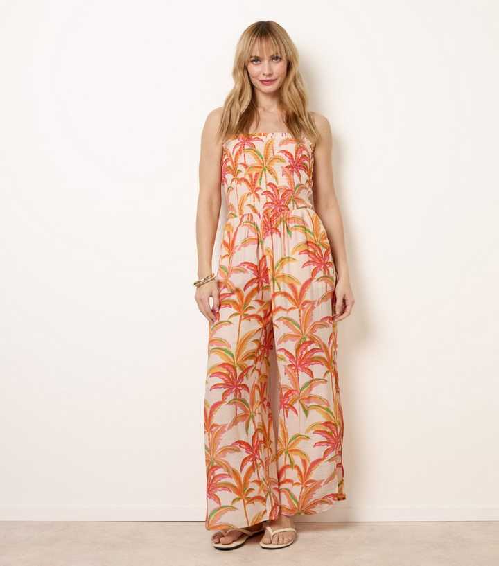 Blue Vanilla Multicoloured Tropical Print Jumpsuit