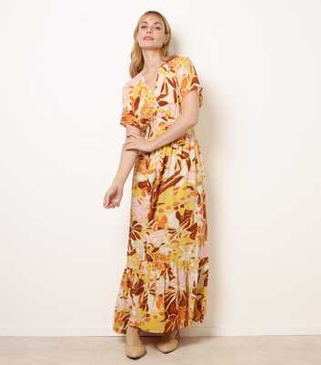 Blue Vanilla Multicoloured Printed V-Neck Midi Dress
