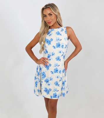 AX Paris Blue Pleated Hip Mini Dress
