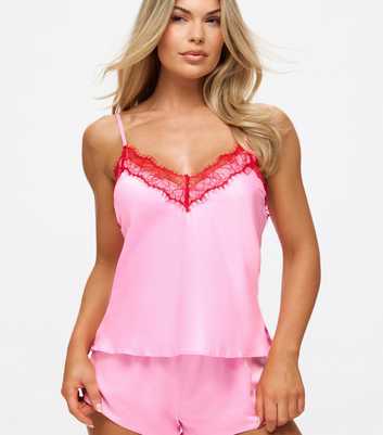 Ann Summers Bright Pink Cerise Cami Pyjama Set