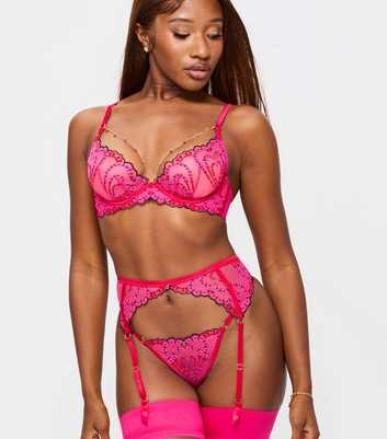 Ann Summers Bright Pink Cupids Love Plunge Bra